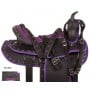 Purple Crystal Synthetic Western Pleasure Saddle Tack 16