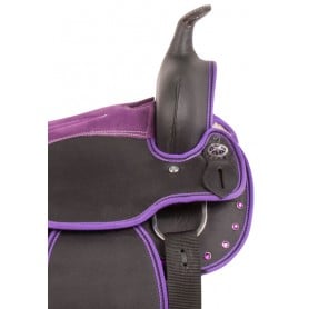 10709 Purple Crystal Synthetic Western Pleasure Saddle Tack 14 18