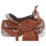Brown Silver Western Pleasure Show Horse Saddle Tack 17