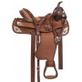 Pistol Silver Brown Western Trail Horse Saddle Tack 16