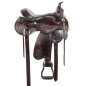Comfy Dark Brown Trail Western Horse Saddle Tack 18