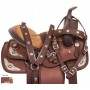 Brown Silver Western Pony Kids Youth Saddle Tack 10"