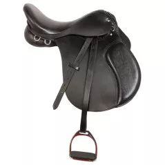 10738 Black Leather All Purpose English Horse Saddle Set