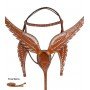 Angel Wing Breast Collar Headstall Western Horse Tack Set