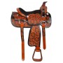 Black Inlay Roper Ranch Western Horse Saddle Tack 17