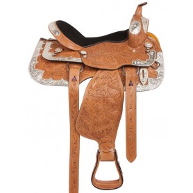10766 Light Oil Western Pleasure Show Horse Saddle Tack 16 17