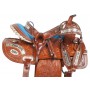 Blue Cowgirl Up Barrel Western Horse Saddle Tack 14