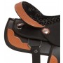 Black Hand Tooled Dura Leather Western Saddle tack 18