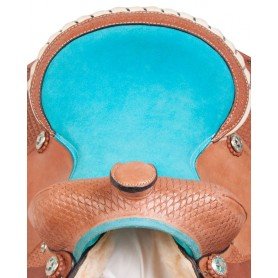 10779 Turquoise Crystal Youth Kids Western Trail Saddle Tack 10 13