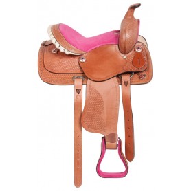 10781 Pink Cowgirl Kids Youth Western Trail Show Saddle Tack 10 13