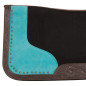 Turquoise Black Felt Show Leather Western Horse Saddle Pad