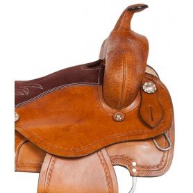 10789 Hand Carved Comfy Western Pleasure Horse Saddle Tack 15 18