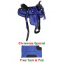 New 15 Blue Pleasure/ Trail Western Horse Saddle /W Tack & Pad