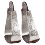 Heavy Duty Silver Aluminum Western Leather Saddle Stirrups