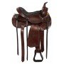 Classic Brown Western Pleasure Trail Horse Saddle 15