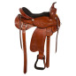 Tooled Western Leather Trail Endurance Horse Saddle 15 18