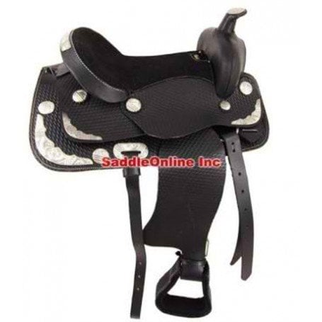 Beautiful black SHOW saddle COMPLETE WITH TACK