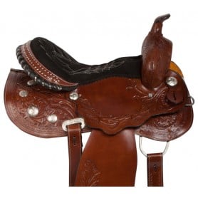 10829M Brown Pleasure Trail Mule Western Leather Saddle 14 16