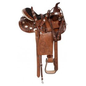 10830M Western Mule Pleasure Trail Leather Saddle Tack 14 16