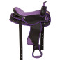 Purple Synthetic Crystal Show Western Horse Saddle 18"