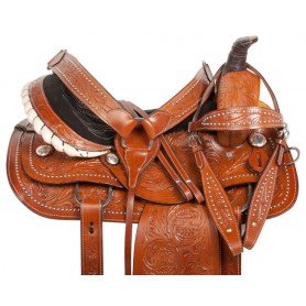 10857 Silver Studded Western Roping Ranch Horse Saddle 15 16