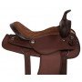 Brown Synthetic Pleasure Trail Western Horse Saddle 14 16