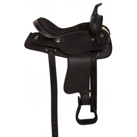 10901 Black Cordura Western Pleasure Horse Saddle Tack 14 18