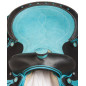 Turquoise Kid Seat Western Synthetic Horse Saddle Set 10 12
