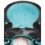 Turquoise Kid Seat Western Synthetic Horse Saddle Set 10 12
