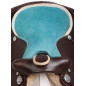 12" Turquoise Western Leather Barrel Racing Youth Saddle