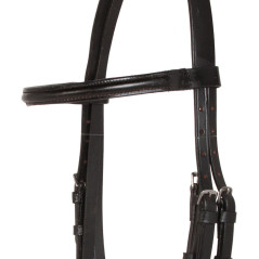 10913 Black All Purpose English Eventing Leather Bridle Reins Set