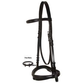 10914 Black Jumping AP English Leather Horse Bridle Reins