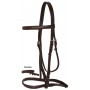 Brown All Purpose English Leather Horse Bridle Braided Reins