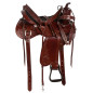 Mahogany Western Leather Pleasure Trail Horse Saddle 16