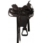 Black Synthetic Silver Show Western Horse Saddle Tack 15