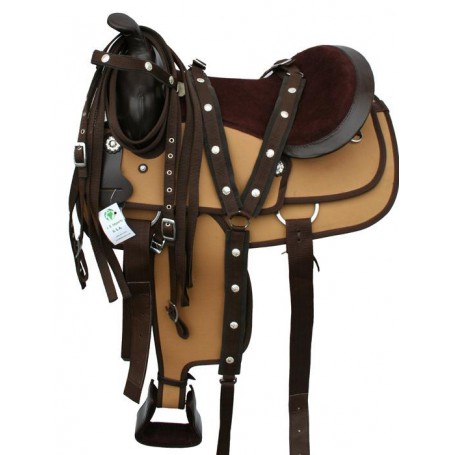 15 17 Brown Horse Pleasure Trail Western Synthetic Saddle
