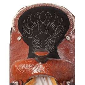 10950 Hand Carved Western Roping Ranch Horse Saddle Tack 15 18