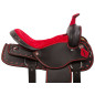 Red Crystal Synthetic Western Horse Saddle Tack 14 15