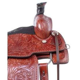 11012 Western Cowboy Ranch Roping Leather Horse Saddle Tack 14 18