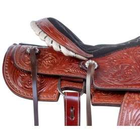 11012 Western Cowboy Ranch Roping Leather Horse Saddle Tack 14 18
