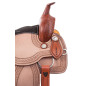 Premium Western Barrel Trail Leather Horse Saddle Set 15.5"