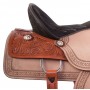 Premium Western Barrel Trail Leather Horse Saddle Set 15.5"