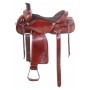 Beautiful Hand Carved Western Trail Roping Horse Saddle 16