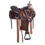 Hand Carved Antique Oil Western Pleasure Horse Saddle 16