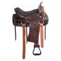 Hand Carved Antique Oil Western Pleasure Horse Saddle 16