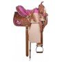 Pink Crystal Western Barrel Racing Trail Horse Saddle Tack 16