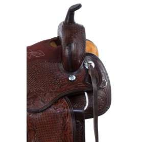 11021 Dark Brown Antique Western Pleasure Trail Horse Saddle Tack Set