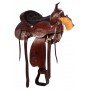 Classic Tooled Comfy Mahogany Western Pleasure Trail Leather Horse Saddle Tack