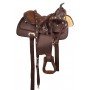 Brown Synthetic Light Weight Western Trail Pleasure Horse Saddle Tack Set
