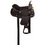 Black Synthetic Round Skirt Western Pleasure Trail Horse Saddle Tack Set